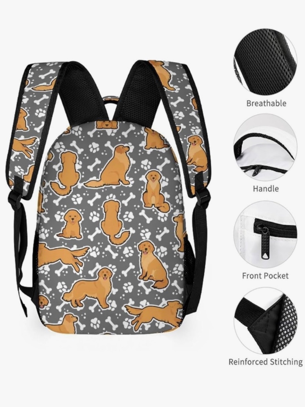 Golden Retriever Backpack - Picture 6 of 7